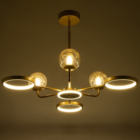 Mirbis chandelier 6XLED 4000K 30W 3xg9 gold 75x75x59cm Bayerlux-4
