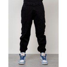 Cargo jeans male, size 48, black color