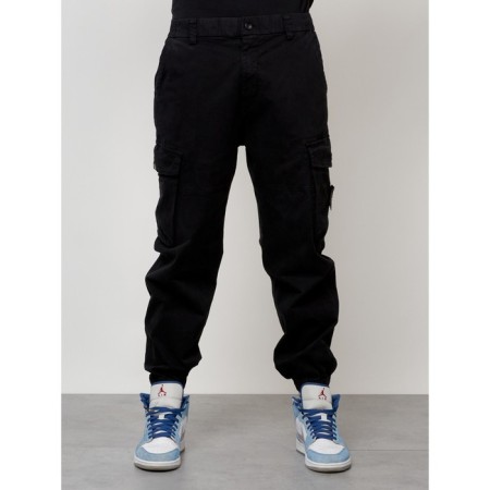 Cargo jeans male, size 48, black color