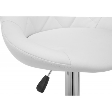 Baric stool Curt metal/eco -leather, chrome/white 45x50x84 cm-9
