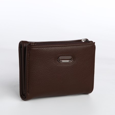 Women's wallet on a magnet, brown color