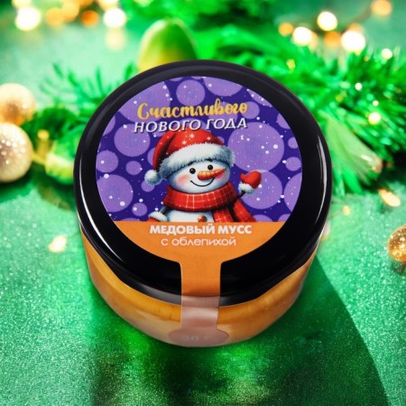 New Year. Honey mousse with sea -buckthorn "Happy New Year", 30g