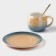 Tea couple ceramic “magic”, 3 objects: 260 ml mug, saucer d = 15.8 cm, spoon h = 14 cm, color-blue color