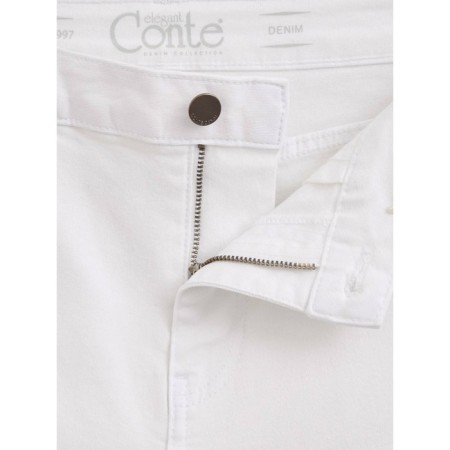 Women's jeans with a high landing CONTE Elegant Mom Fit, size XS, color White-6