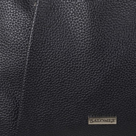 Women's bag, lightning department, external pocket, long belt, black color-2