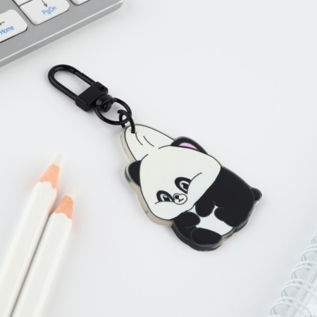 Acrylic keychain "Panda" with carbine, 5 x 3.7 cm-3