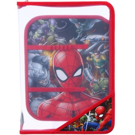Plastic A4 folder, with zipper, spider-man-5