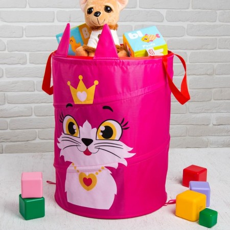 Basket for storing toys "cat", with handles, 45 x 35 x 35 cm-3