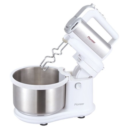 Mixer Pioneer MX345, planetary, 450 W, 4 l, 5 speeds, white color with silver-2