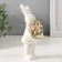 Souvenir Ceramics "Bunny White with a gold bunny" 6.5x4x4x13.5 cm