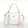 Women's bag 127, 30*10*23, 1 lightning departure, n/pocket, belt long, white+cream