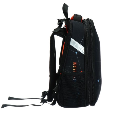 School backpack 38 x 30 x 16 cm, ergonomic back, stavia "spider", black-3