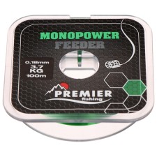 Premier Fishing Monopower Feeder, diameter 0.18 mm, test 3.7 kg, 100 m, green