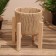 A set of wicker pots, 3 pcs, 29x29x22 cm, col. Dark beige