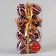 Set of balls plastic D-5.5 cm, 8 pcs "Masquerade" burgundy