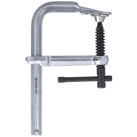 Cobalt clamps 244-636, F-shaped, forged, 80 × 120 mm, 150 kgf, 0.55 kg