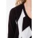 Cardigan female, size 44, black color, white