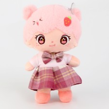 Мягкая игрушка "Куколка" с клубничкой, 25 см, цвет розовый