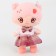 Soft toy "doll" with strawberries, 25 cm, pink color