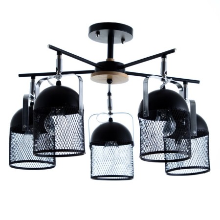 BiRaso Causenger Causa 5x60W E27 Black-Serebly 58x58x40 cm Bayerlux-5