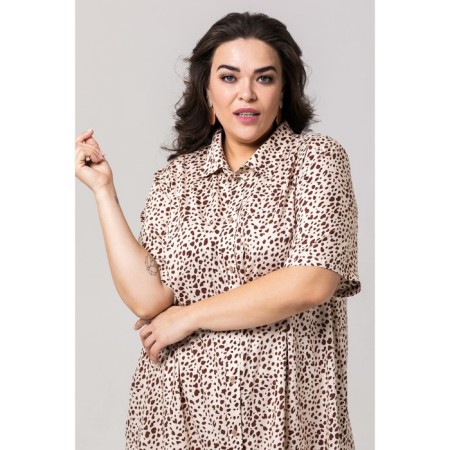 Women's tunic, size 72, beige color-5