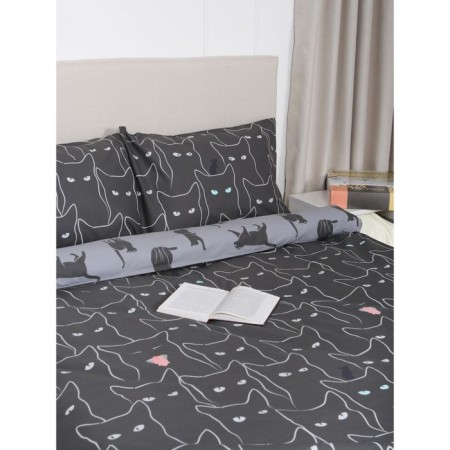 Bed linen 1.5 joint venture "Black cats", size 150x215 cm, 145x210 cm, 50x70 cm-1