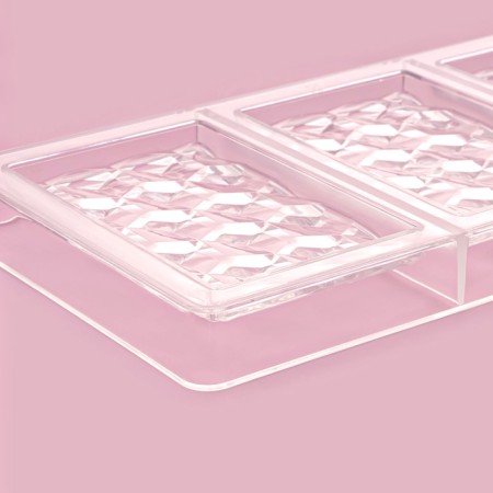 Konfinetta chocolate form "Chocolate Tile", 33 × 16.5 × 2.5 cm, 3 cells (7.5 × 11.3 cm)-2