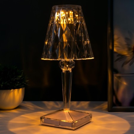Table lamp 16862/1PR LED 0.8W 4000K USB AKB transparent 12x12x26 cm Risalux-5