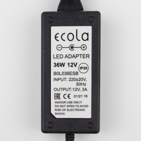 ECOLA power supply for 12 V LED tape, 36 W, IP20-6