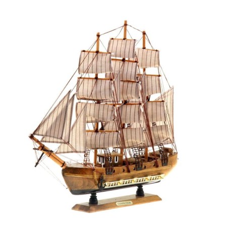 Souvenir medium -sized “Astrilde” ship, light tree, beige sails, 48.5x4x8 cm-7