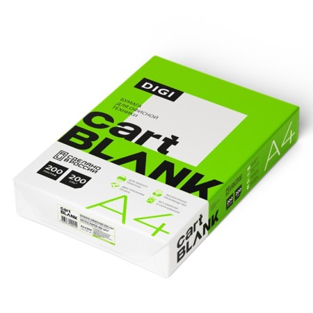 A4 200l Cartblank Digi, 200g/m2, whiteness 145% CIE 115586-1