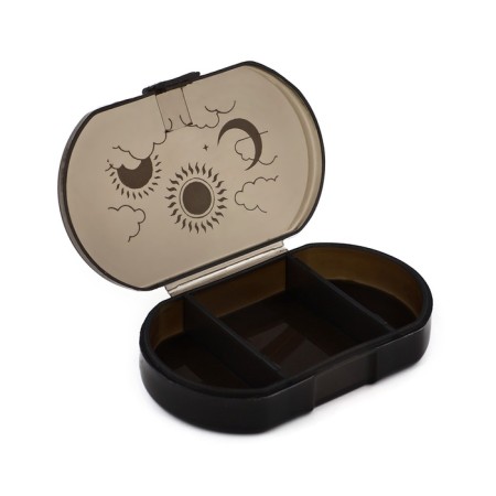 Aider "Health", 3 sections, black, 6 x 4 x 1.3 cm-2
