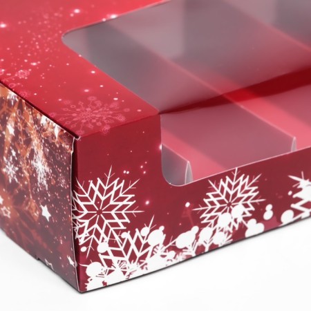The box is folding, under 5 eclairs “snowflakes”, 25.2 x 15 x 6.6 cm-7