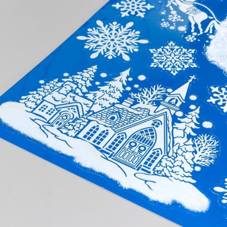 Room Decor decorative sticker "Santa rushes on deer" 29x41 cm-1