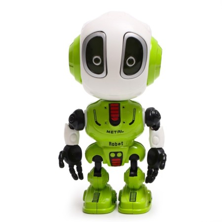 The Smartbot robot reacts to touch, light and sound effects, green colors-1