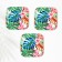 A set of stars for glasses, wooden 3 pcs, multi -colored leaves, 9.5x9.5x0.9 cm