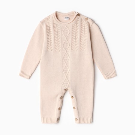 Combine Children's Knitted Minaku, height 62-68, beige color-8