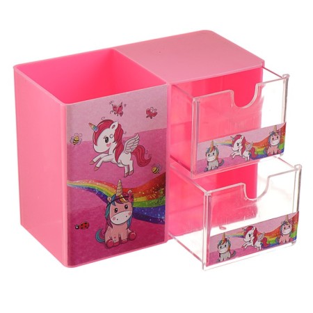 Tables of a desktop children's "unicorn" (stand+2 pencil+ruler+sharpener+eraser+block 8 sheets)-1