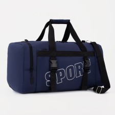 Sports bag with lightning, 2 external pockets, blue color