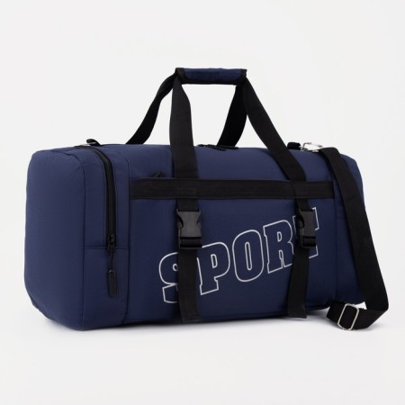 Sports bag with lightning, 2 external pockets, blue color