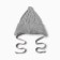 Children's hat minku rr 42-44, gray color