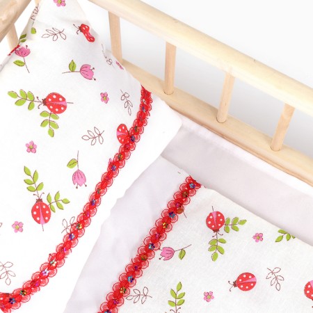 Puppet bed “God's cows”: sheet, blanket 46 × 36 cm, pillow 23 × 17 cm-5