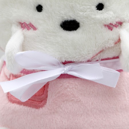 Soft toy-gun "Bear", 20 cm, white color-1