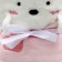Soft toy-gun "Bear", 20 cm, white color