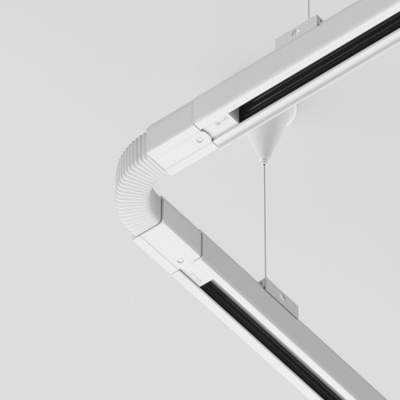 The Connector is flexible for the Technical Tracf-31W overhead track system, 24,2x3.3.2 cm, white color-3