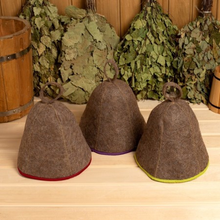 Dark Bath Hat with color edging mix-1