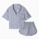Female pajamas (shirt and shorts) KAFTAN SILK "strip" R.44-46, blue