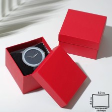 Gift box for the “minimum” clock, 9 × 9 (the size of the useful part is 8.3 × 8.3 cm), the color is red