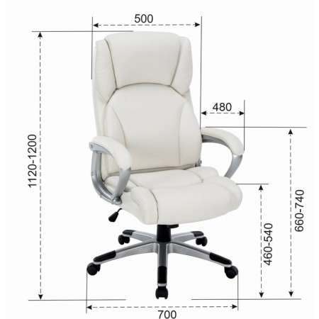 Chair for the head of Chairman CH665 Eco-leather, light beige-1
