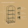 Rabbage for seedlings, 4 shelves, 160 × 60 × 40 cm, metal frame d = 16 mm, without a case